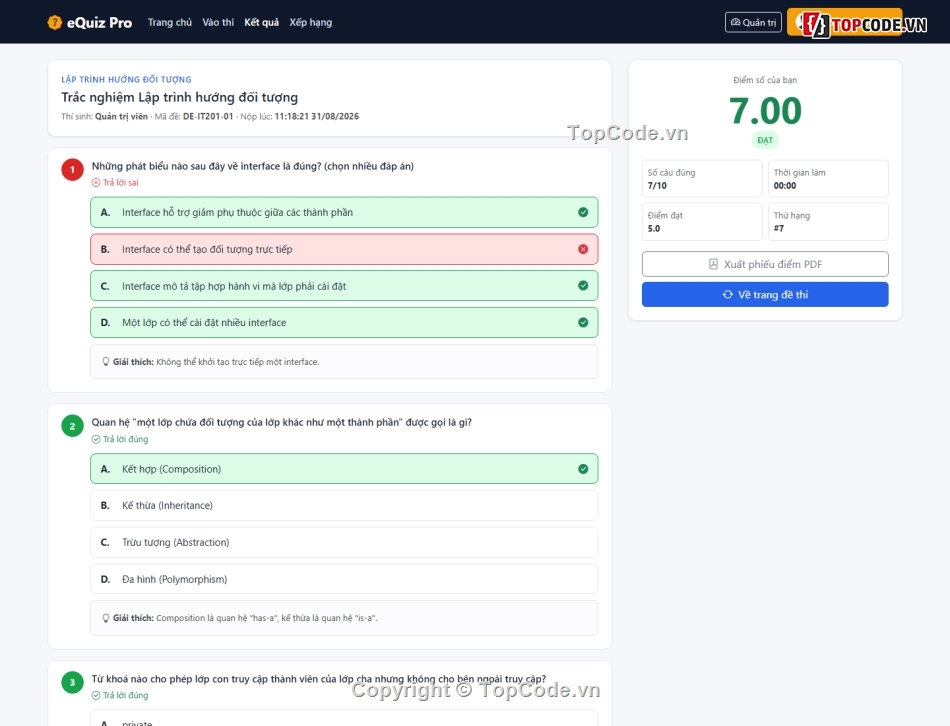 Web Thi Trắc Nghiệm Online,thi trắc nghiệm,code thi trắc nghiệm